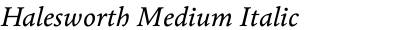 Halesworth Medium Italic